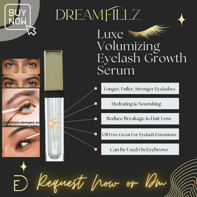 Dreamfillz Luxe Volumizing Eyelash Extensions Serum (Oil Free - Can Be Used With Eyelash Extensions) - Dreamfillz 